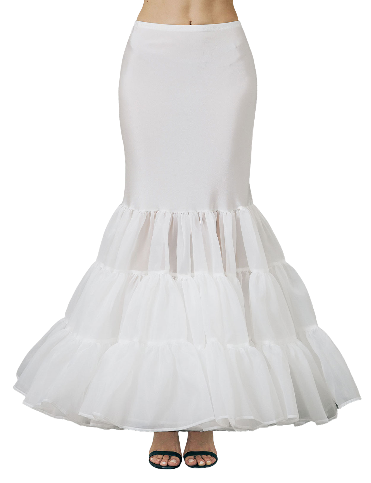 Hoopless mermaid petticoat skirt slip for women