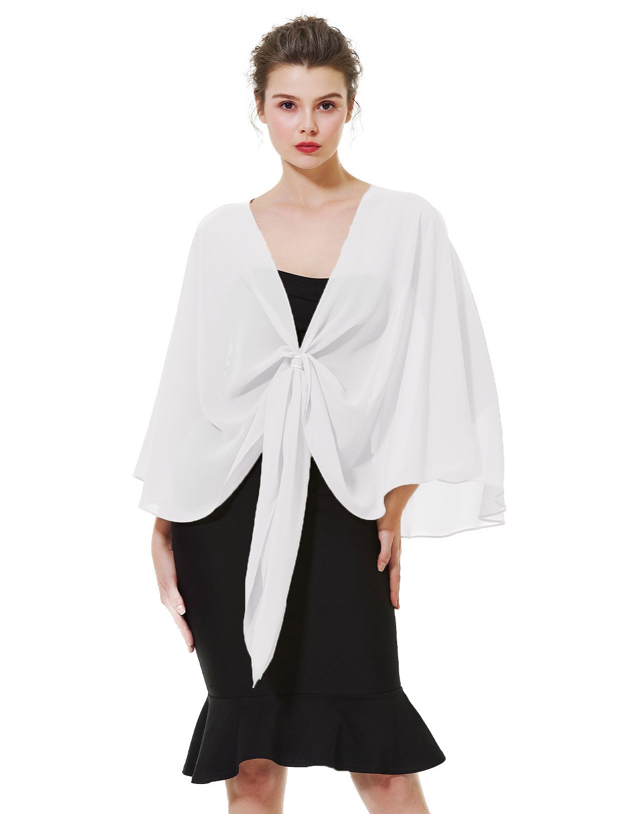 Eleganter Chiffon-Hochzeitsschal für Abendkleider