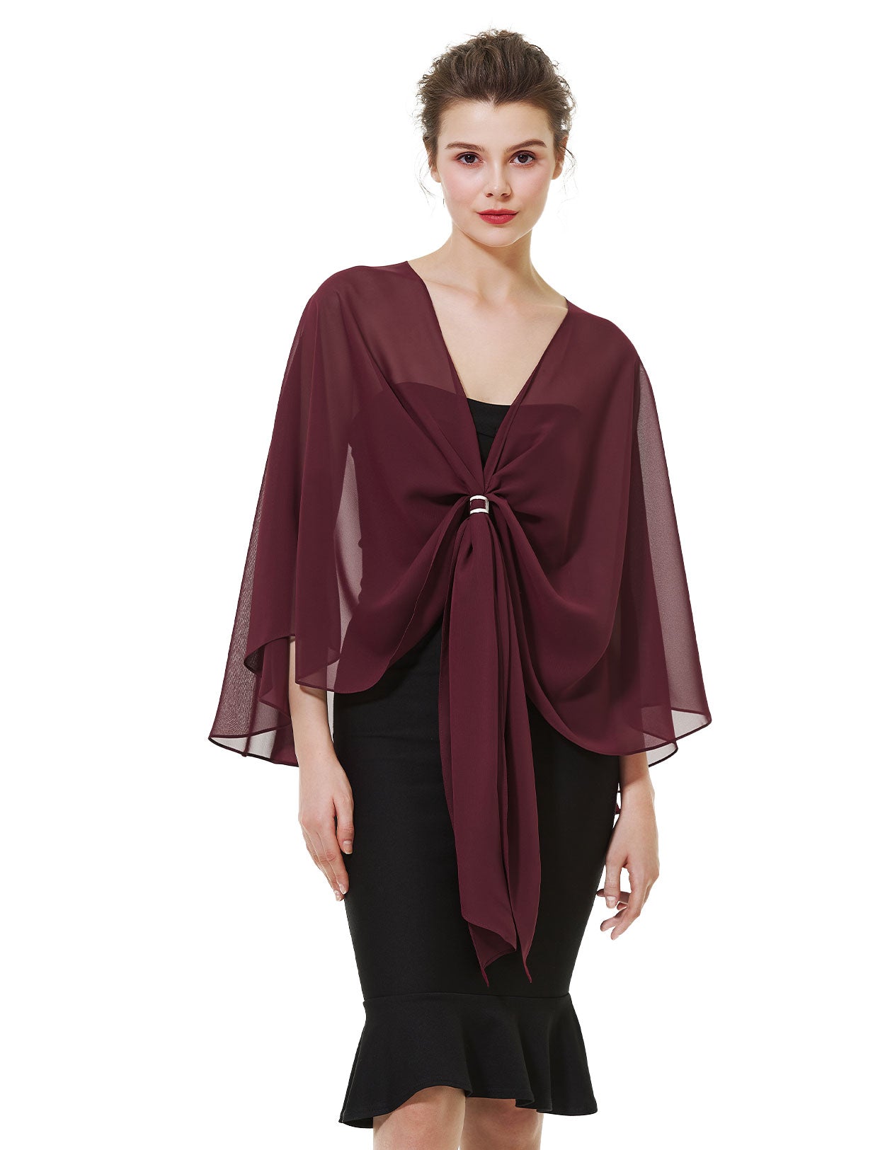 Eleganter Chiffon-Hochzeitsschal für Abendkleider