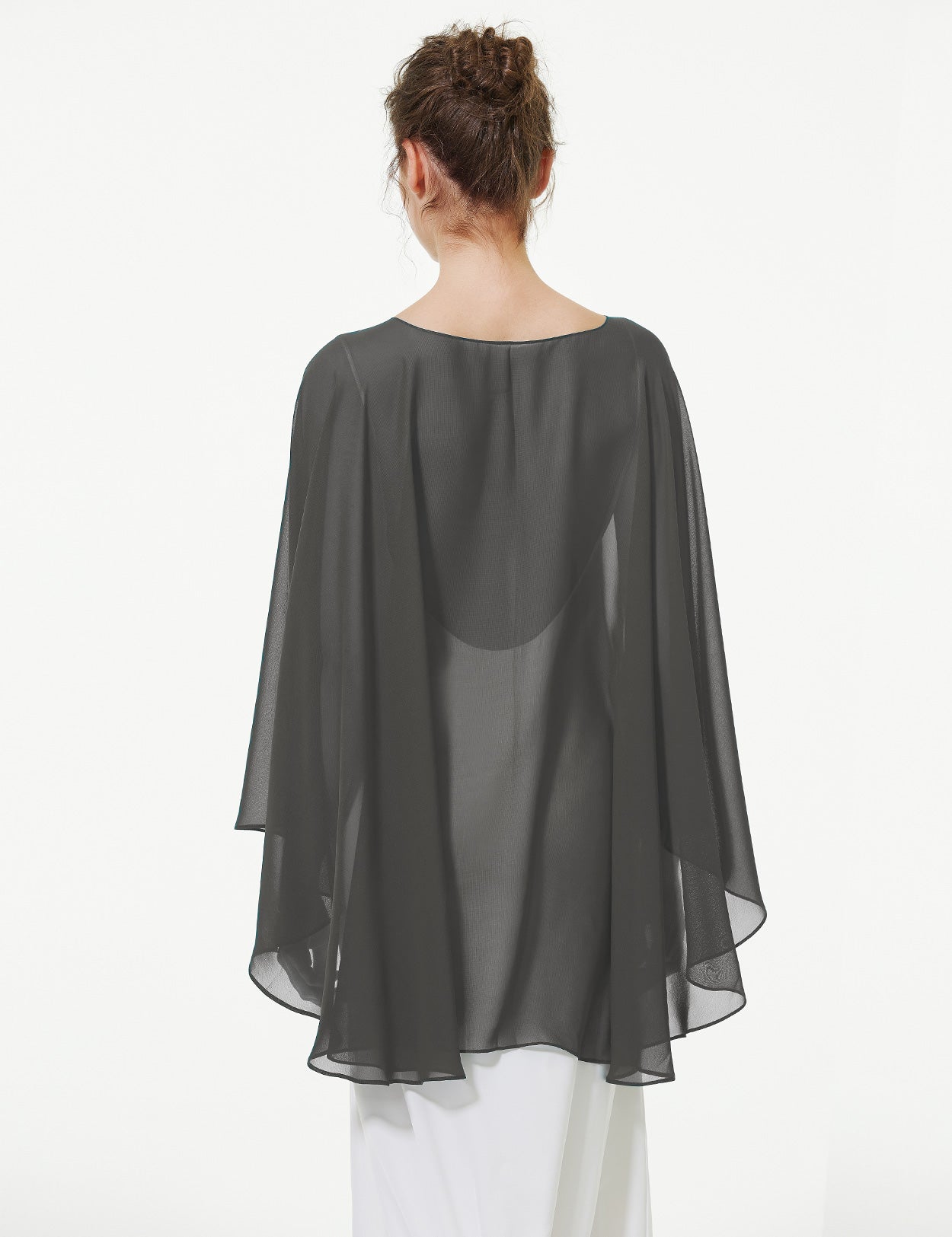 Cape en mousseline pour femme | Étole transparente et châle de soirée pour mariage d'automne