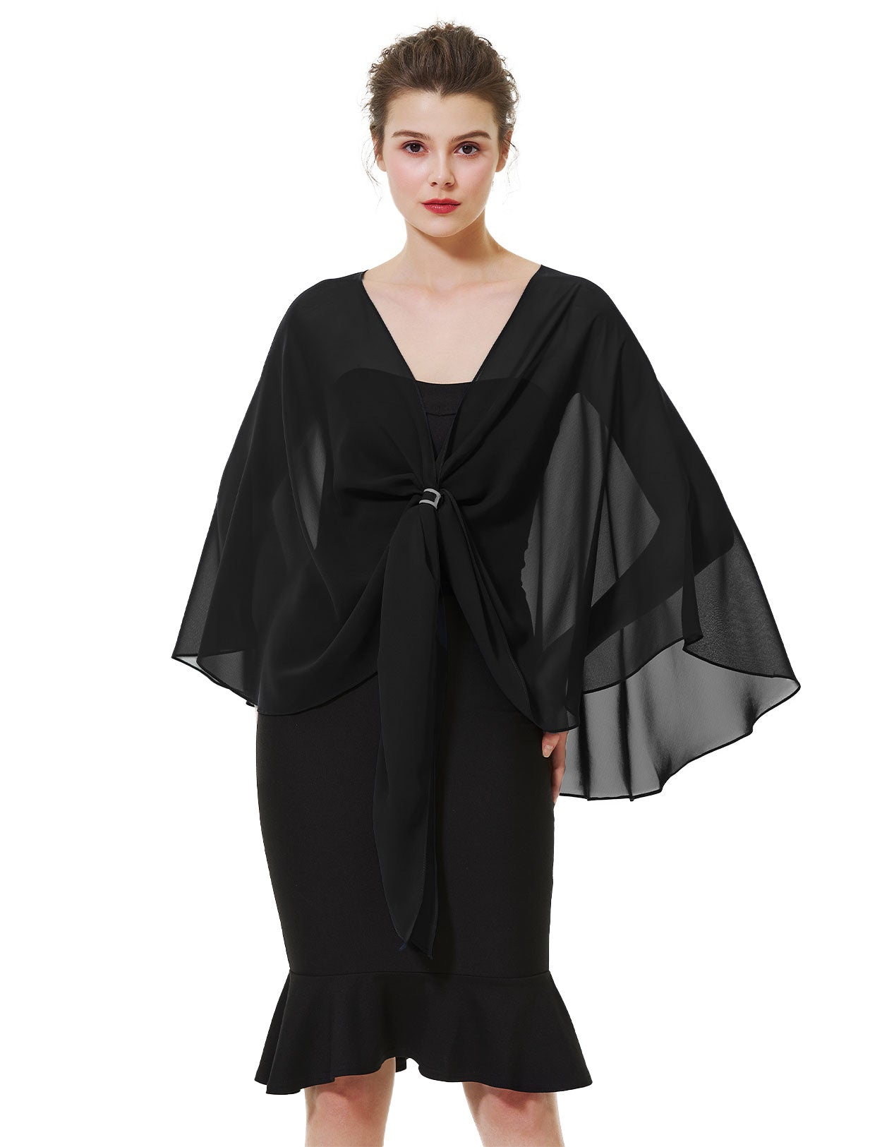 Eleganter Chiffon-Hochzeitsschal für Abendkleider