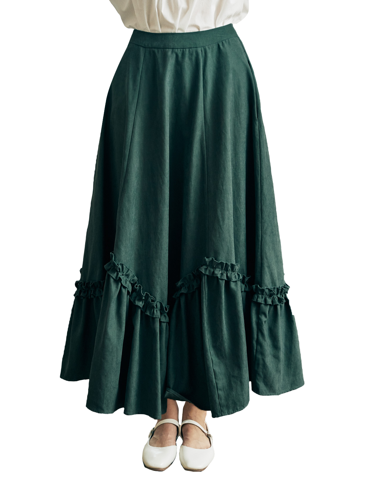 Victorian Gothic Steampunk Maxi Skirt - Renaissance Medieval Costume Dress for Women