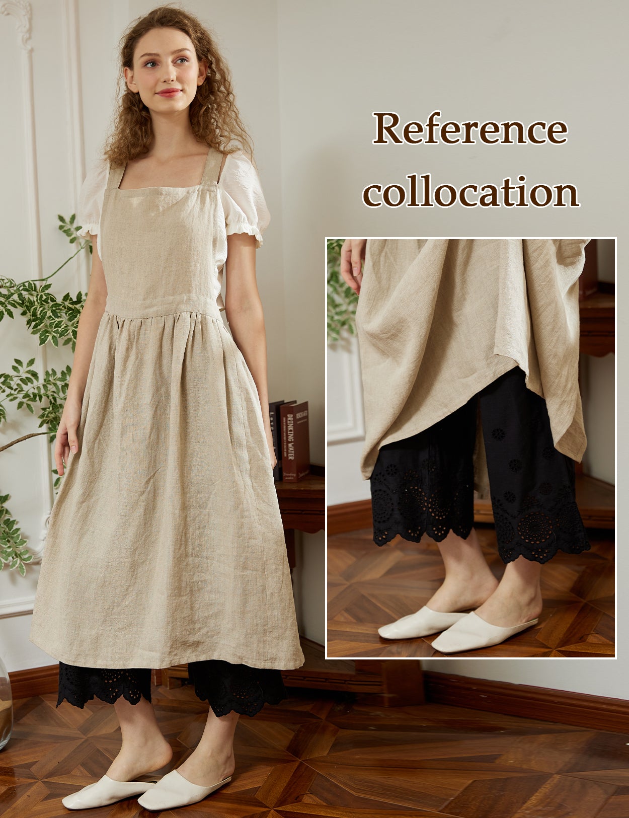 Styling view of cotton cropped pettipants showing versatile multi-wear design
