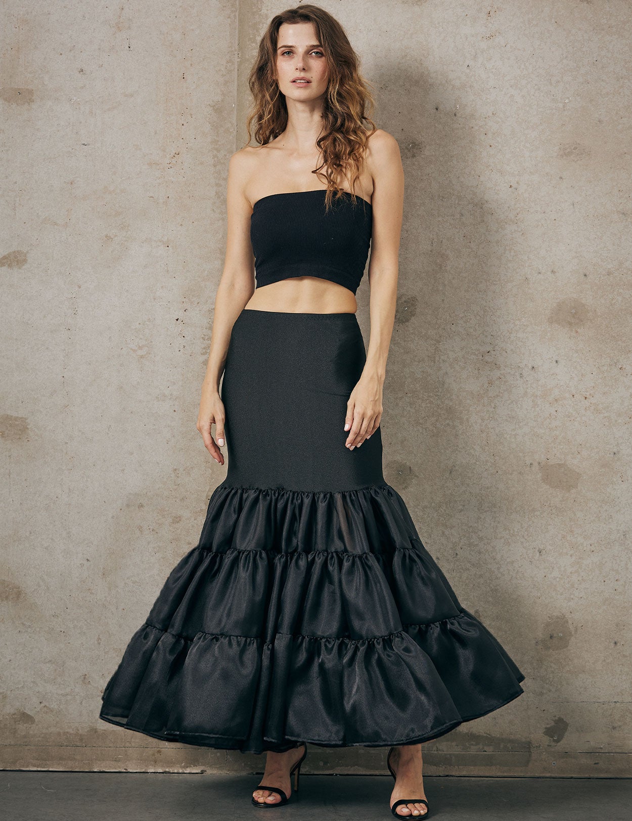 Hoopless mermaid petticoat skirt slip for women