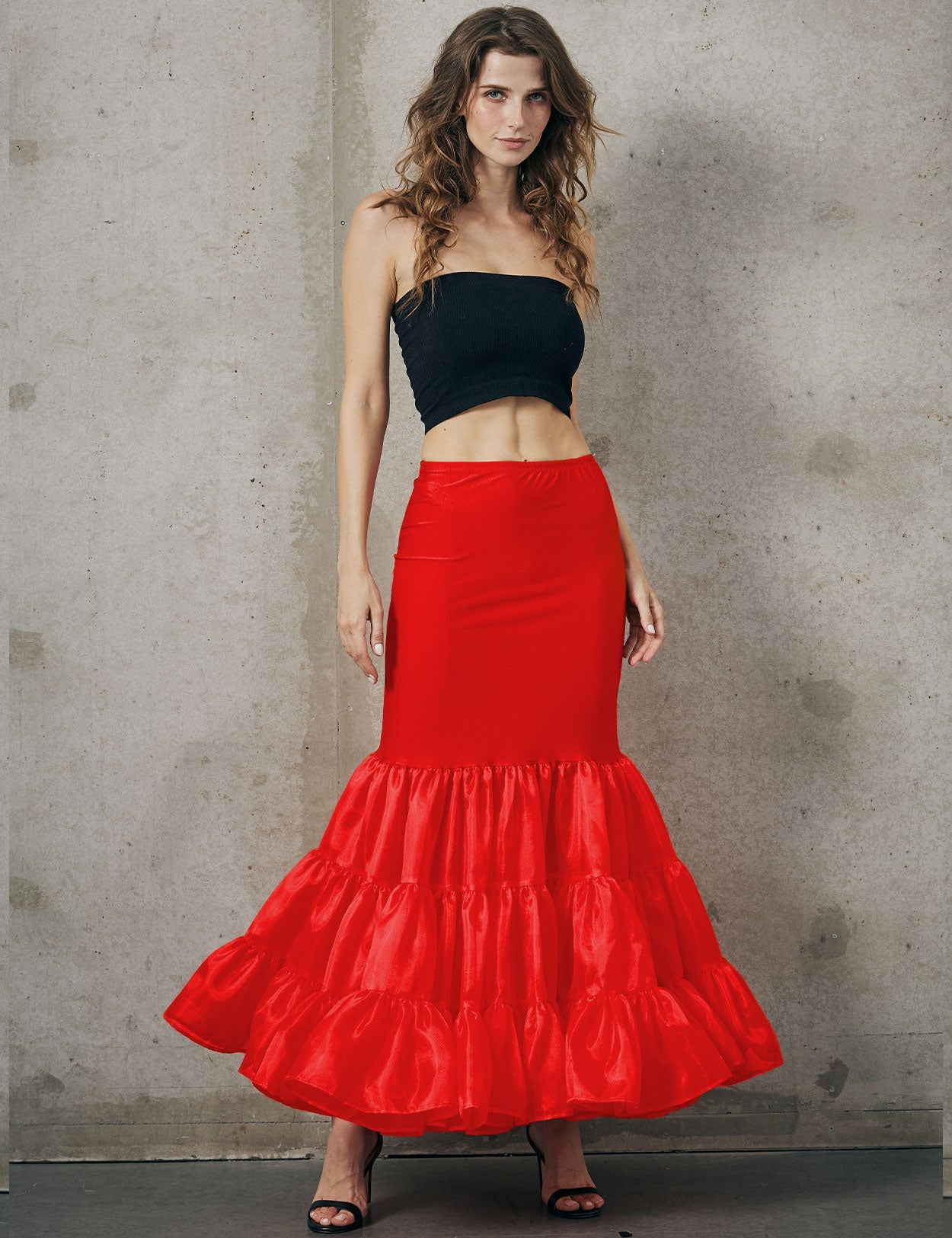 Hoopless mermaid petticoat skirt slip for women