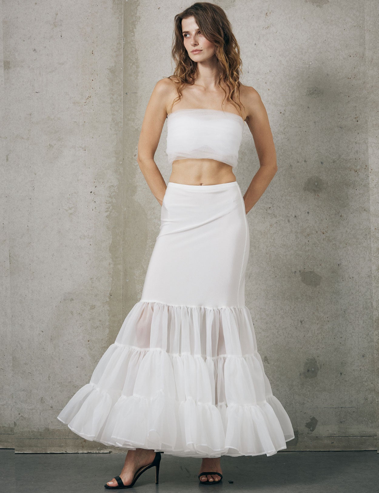 Hoopless mermaid petticoat skirt slip for women