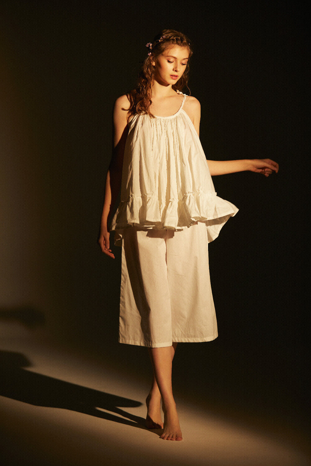 cotton sleepwear set worn by model showcasing comfortable fit and style
