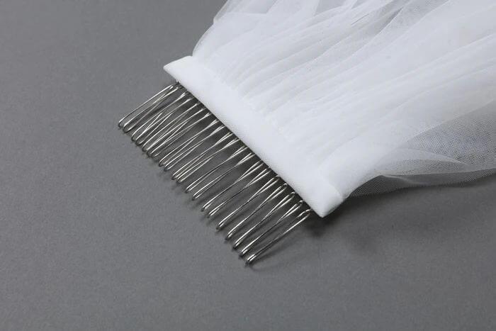 Wedding-Bridal-Veil-Pencil-Edge-Ivory-White-Fingertip-Cathedral