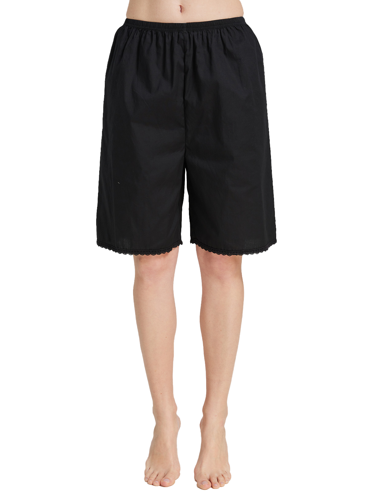 Women's Cotton Pettipants with Lace Trim, Loose Fit