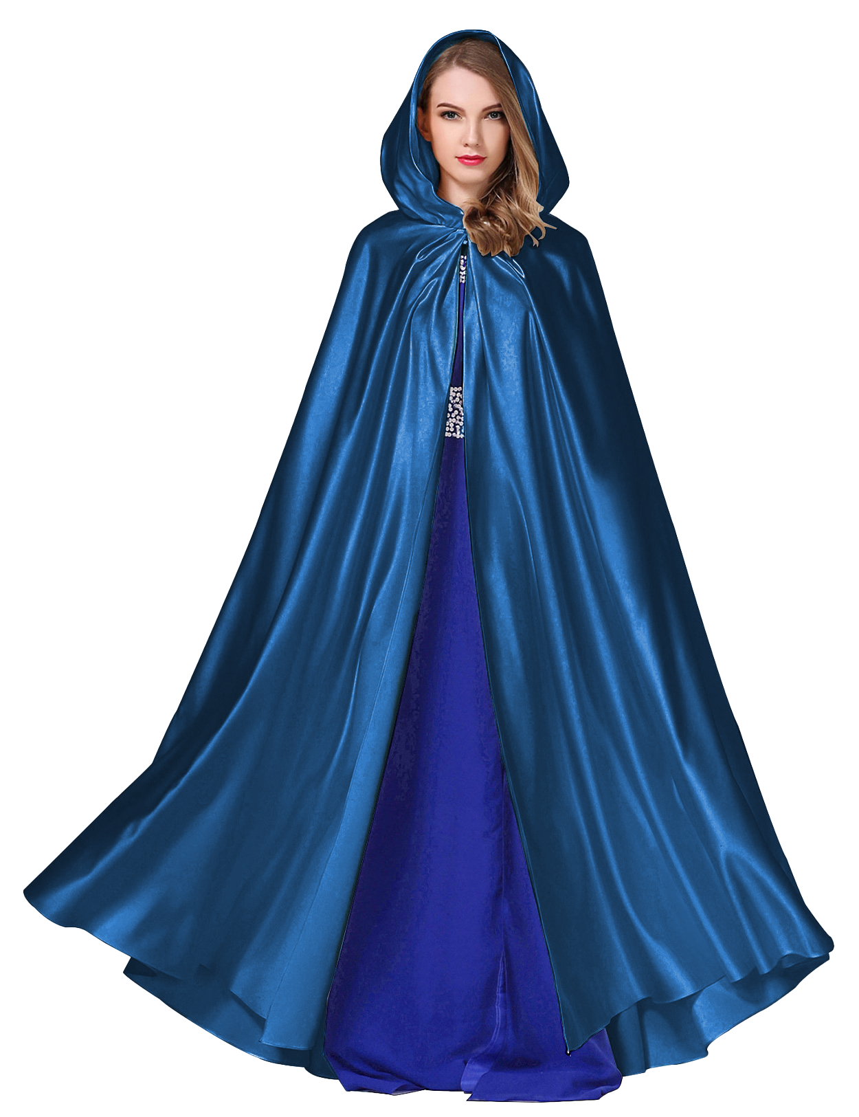 Elegant Hooded Bridal Cape - Full Length Wedding Cloak