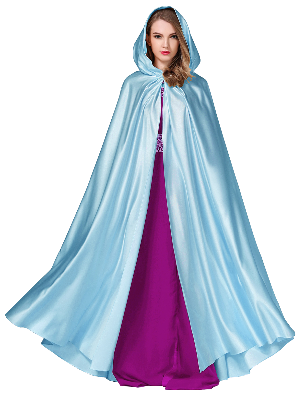Elegant Hooded Bridal Cape - Full Length Wedding Cloak