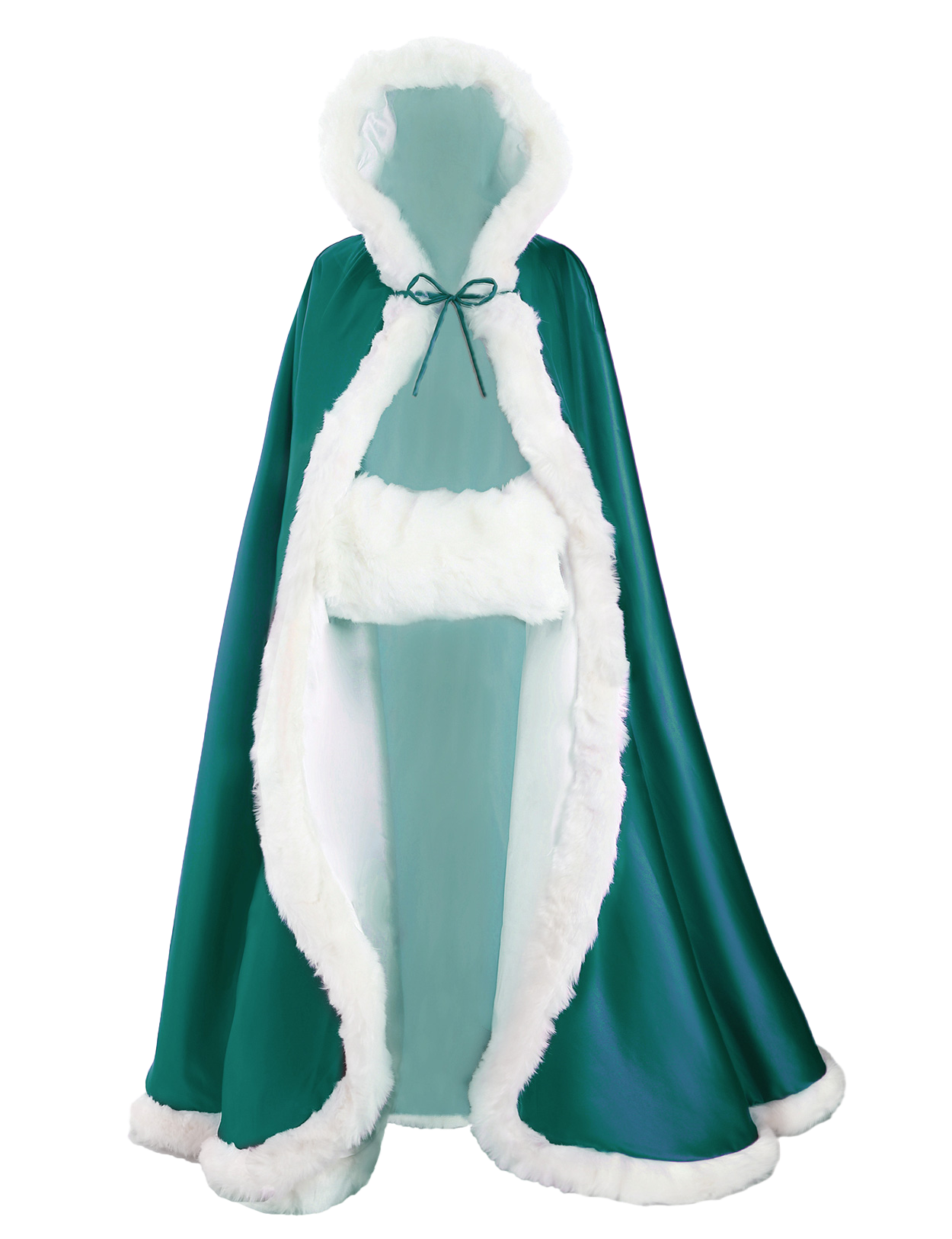Reversible Wedding Cape with Fur Trim & Hood
