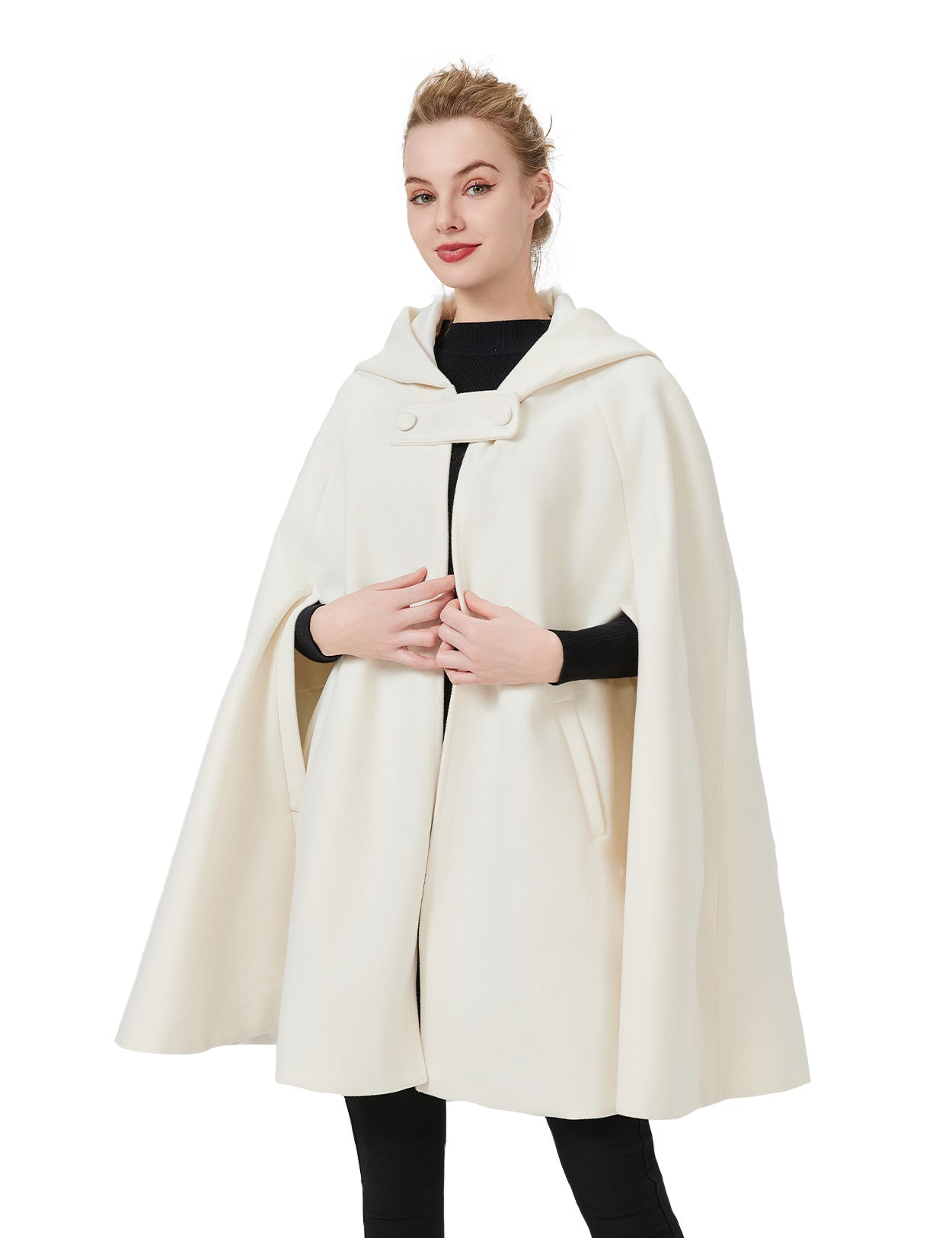 Eleganter Kapuzenumhang für Damen – Hochzeits- und Halloween-Umhang