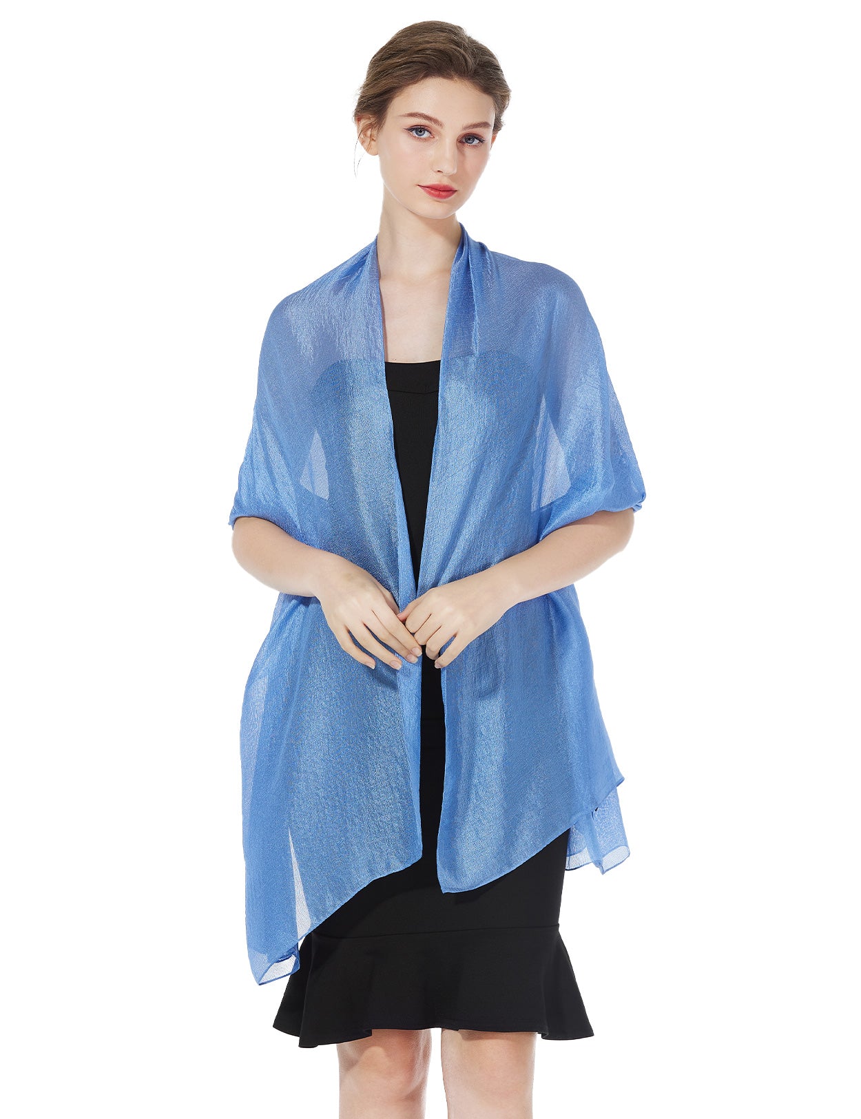 Elegant Silky Scarf for Wedding & Evening Dress, Lightweight Shawl Wrap