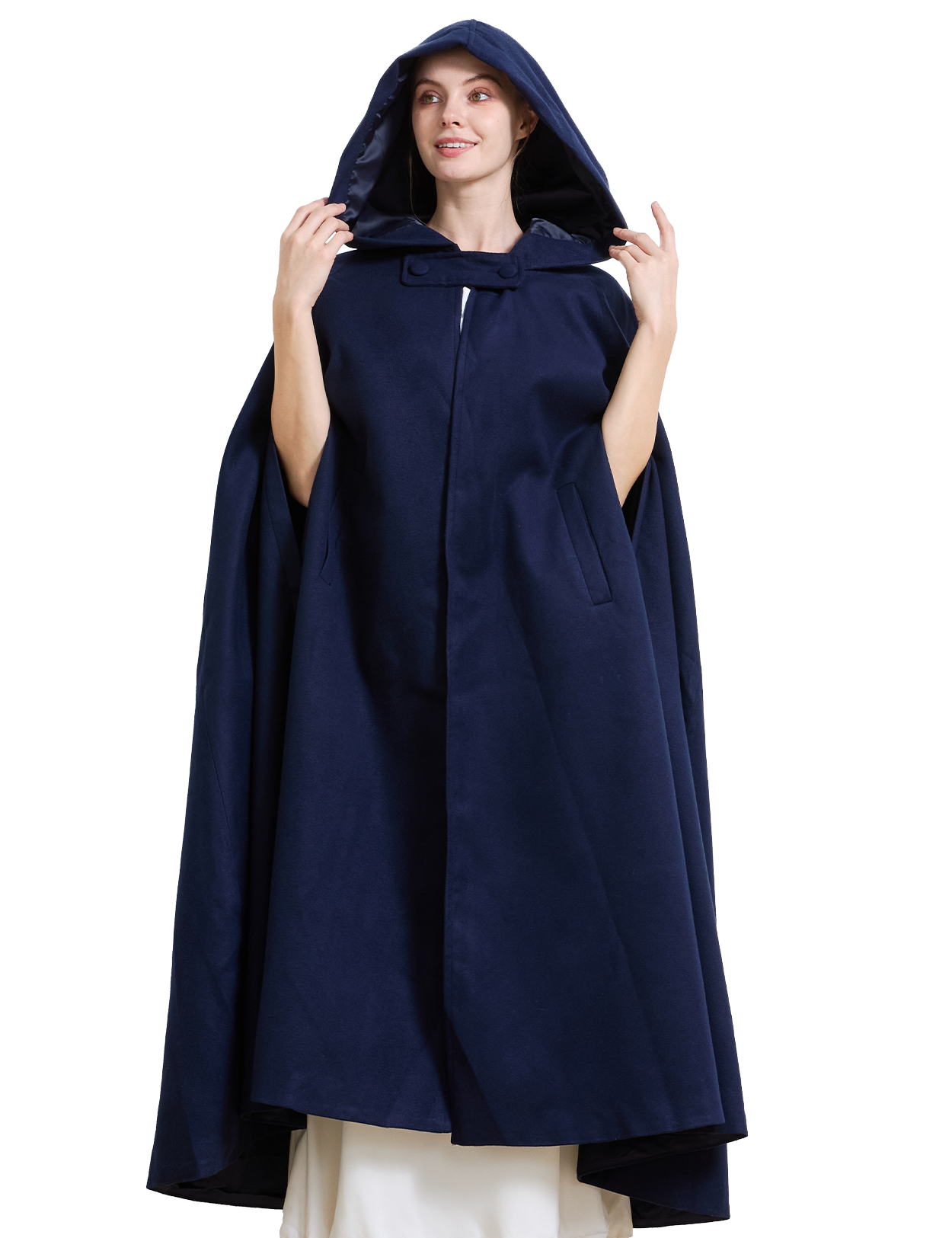 Eleganter Kapuzenumhang für Damen – Hochzeits- und Halloween-Umhang