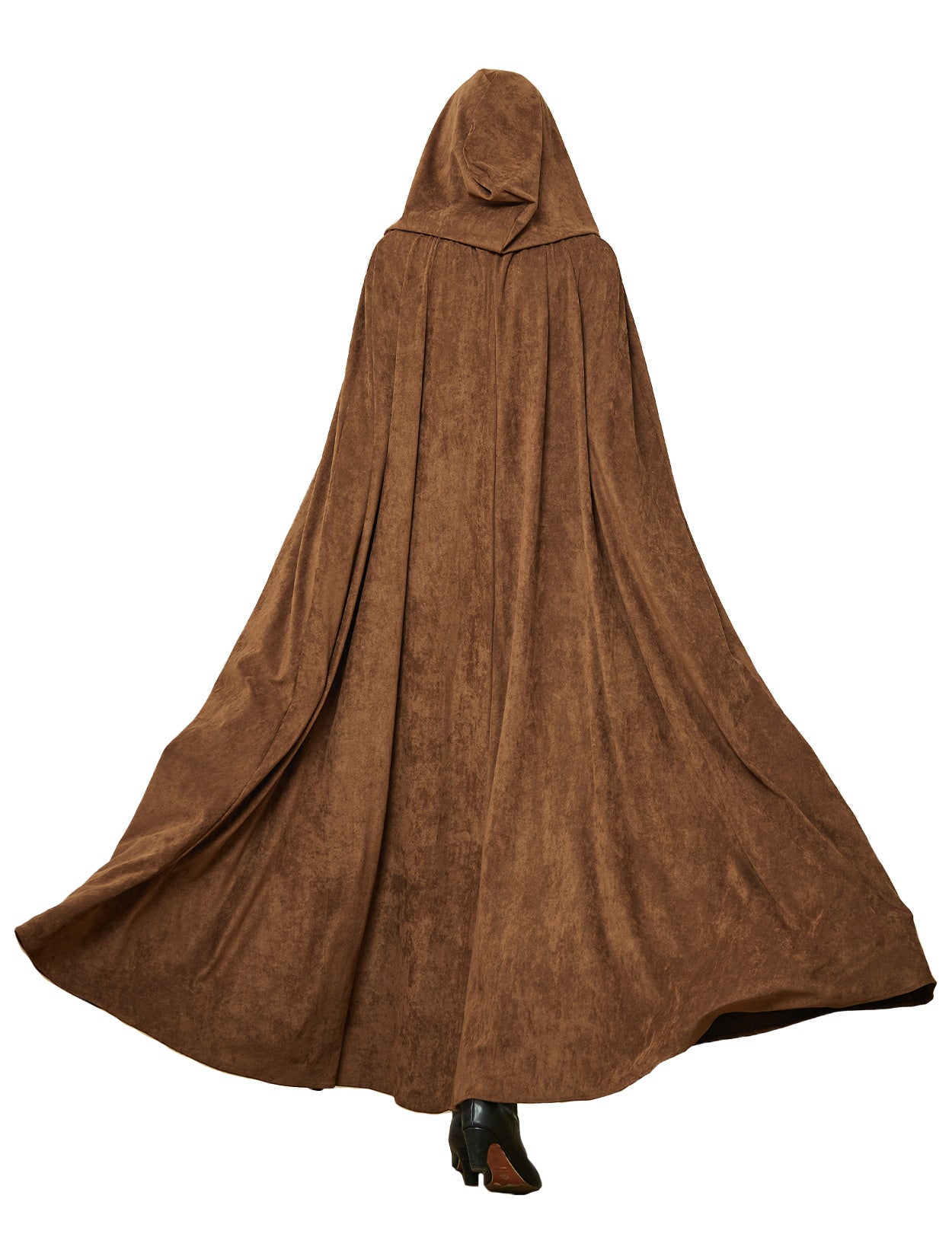 Cape à capuche médiévale pour Halloween, cosplay, cape en daim