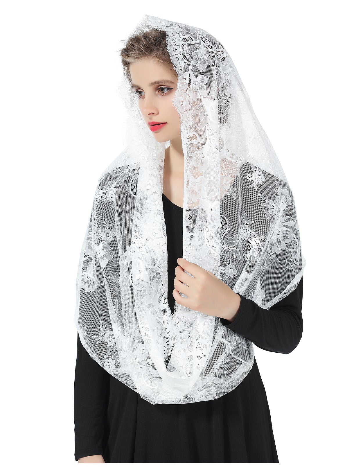 Elegant Mantilla Veil for Church Wedding & Latin Mass Ceremonies