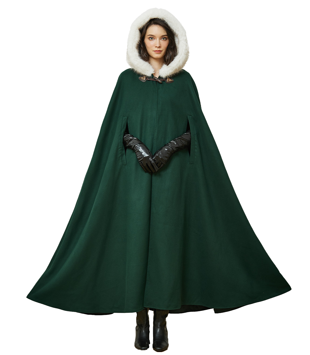Cape à capuche médiévale pour Castlecore et cosplay gothique
