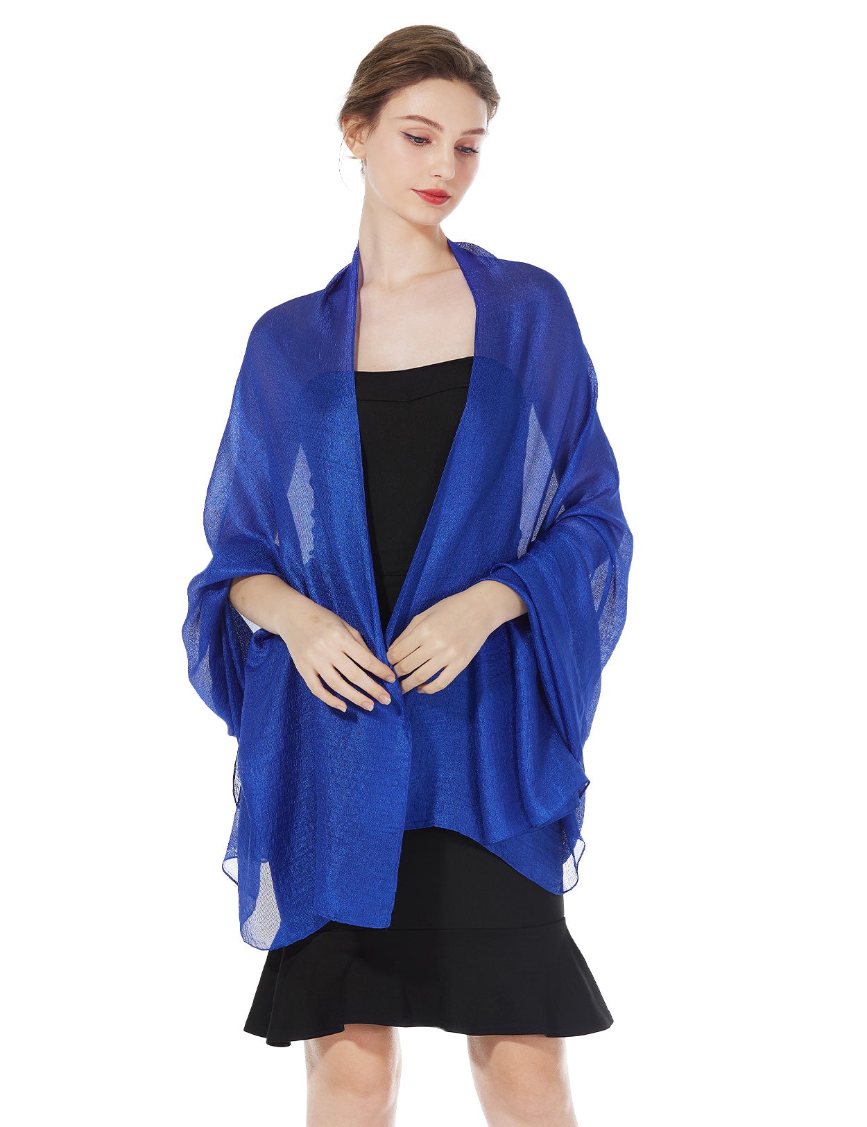Elegant Silky Scarf for Wedding & Evening Dress, Lightweight Shawl Wrap