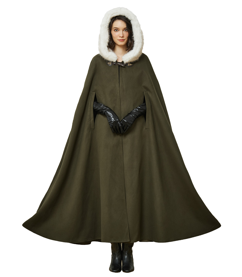 Cape à capuche médiévale pour Castlecore et cosplay gothique
