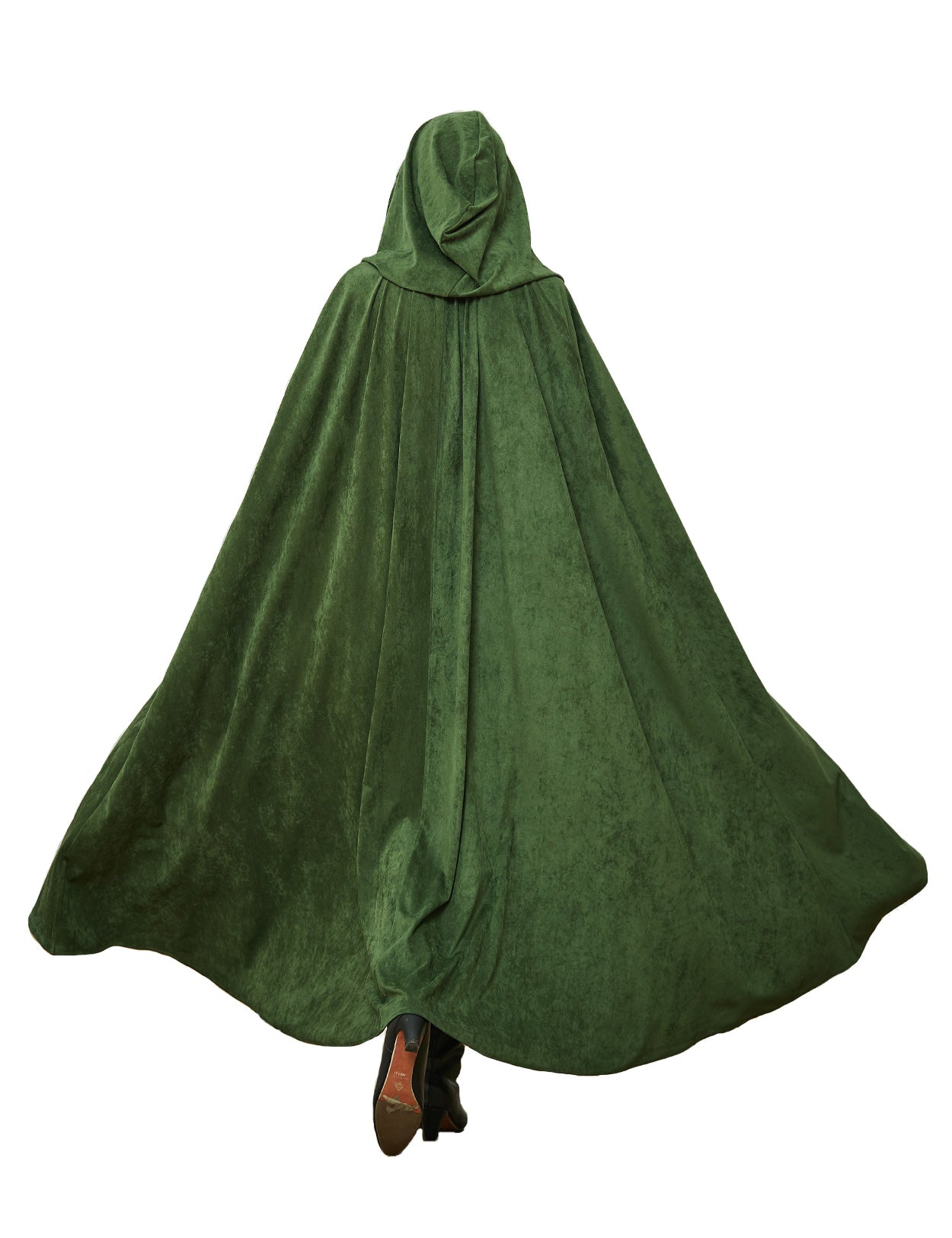 Cape à capuche médiévale pour Halloween, cosplay, cape en daim