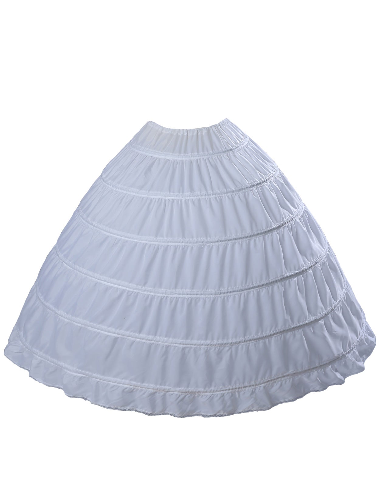 6-Hoop A-Line Crinoline for Floor-Length Wedding Dresses