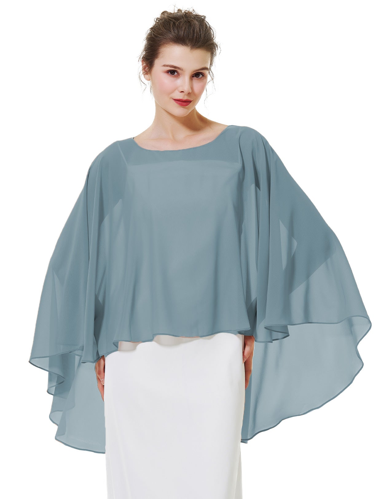 Cape en mousseline pour femme | Étole transparente et châle de soirée pour mariage d'automne