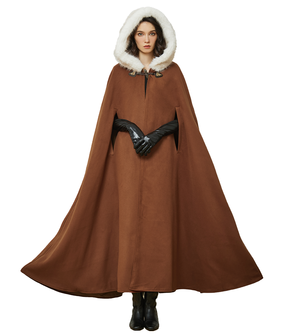 Cape à capuche médiévale pour Castlecore et cosplay gothique