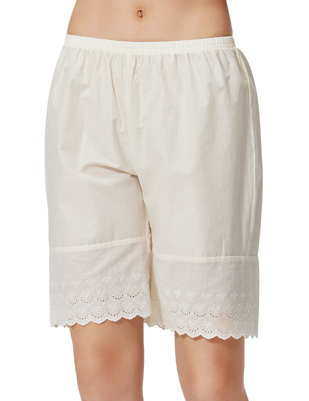 Women 100% Cotton Pettipants Shorts Above Knee Length