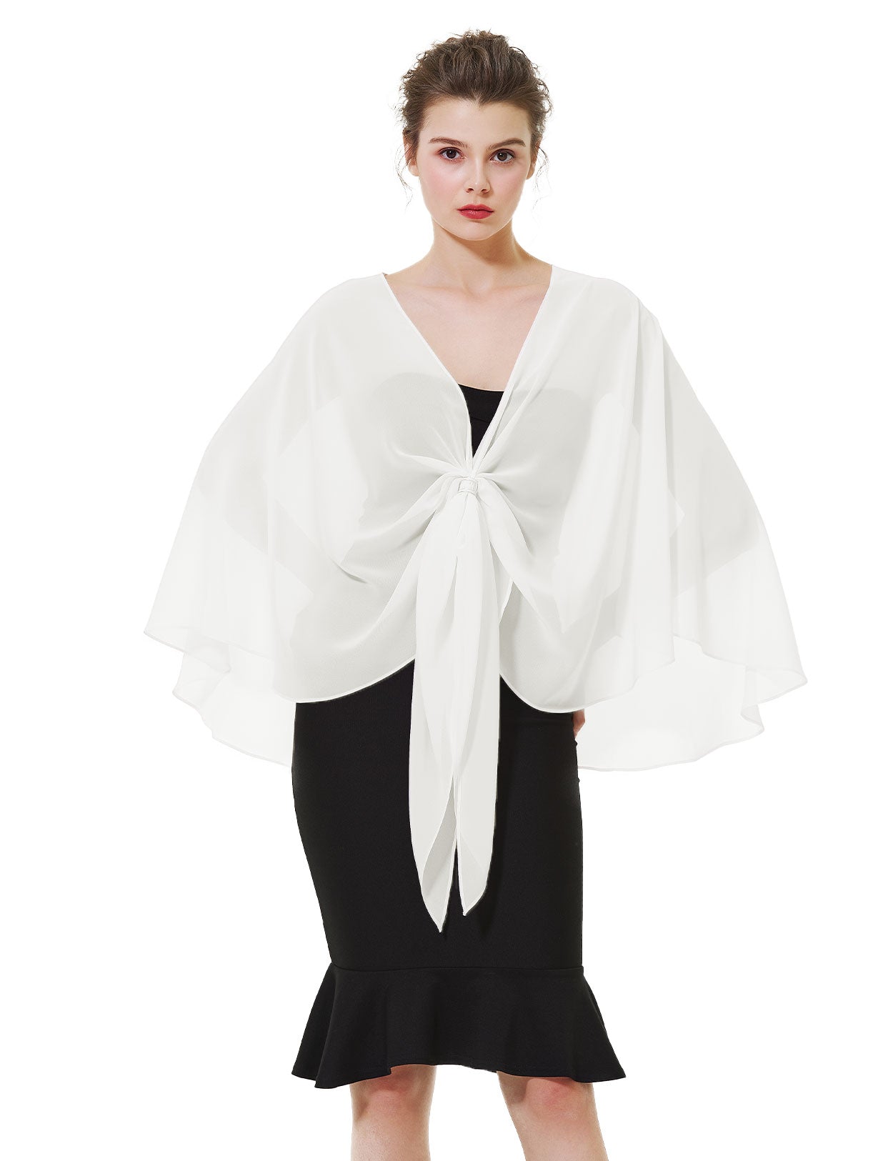 Elegant Chiffon Wedding Shawl for Evening Dresses
