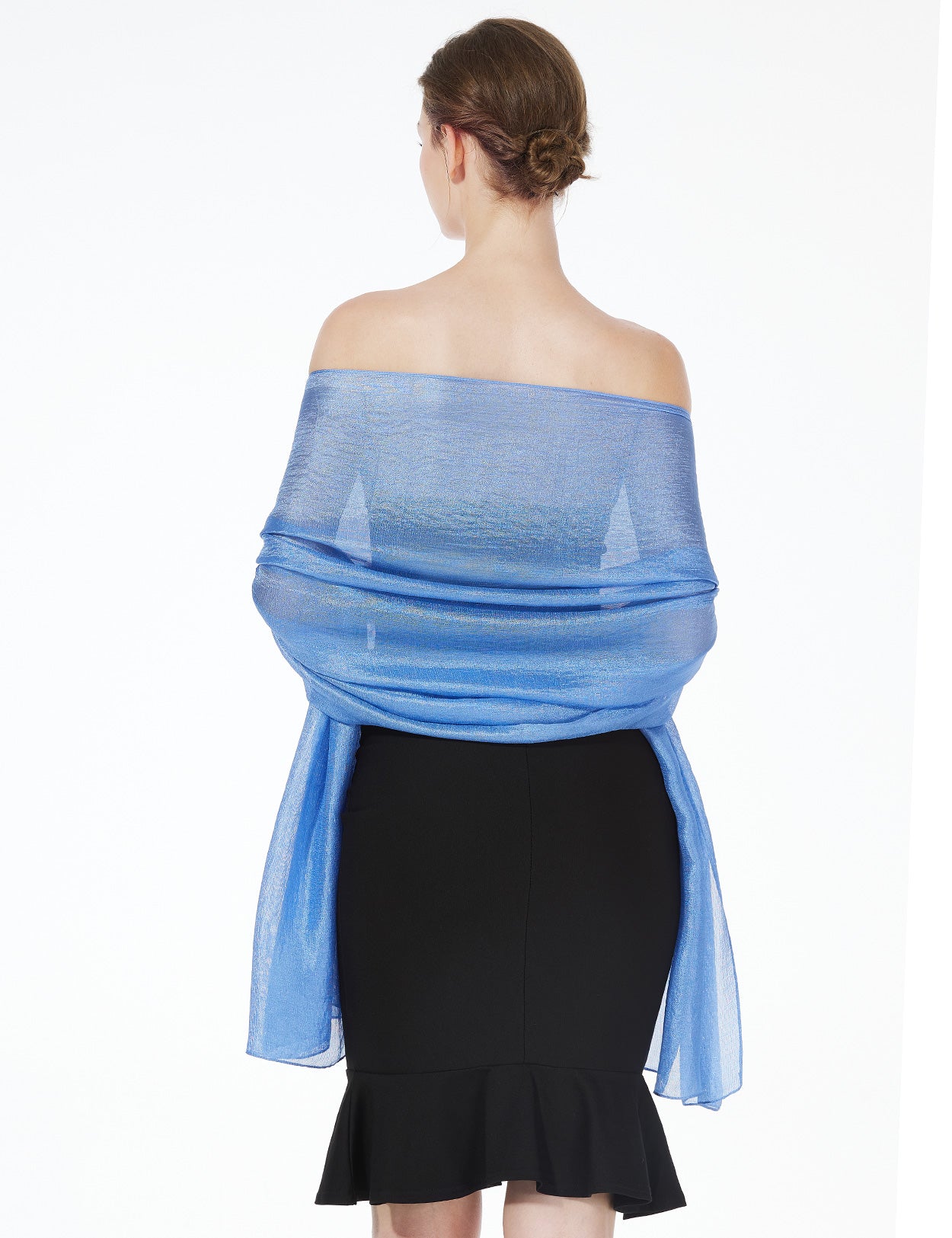 Elegant Silky Scarf for Wedding & Evening Dress, Lightweight Shawl Wrap