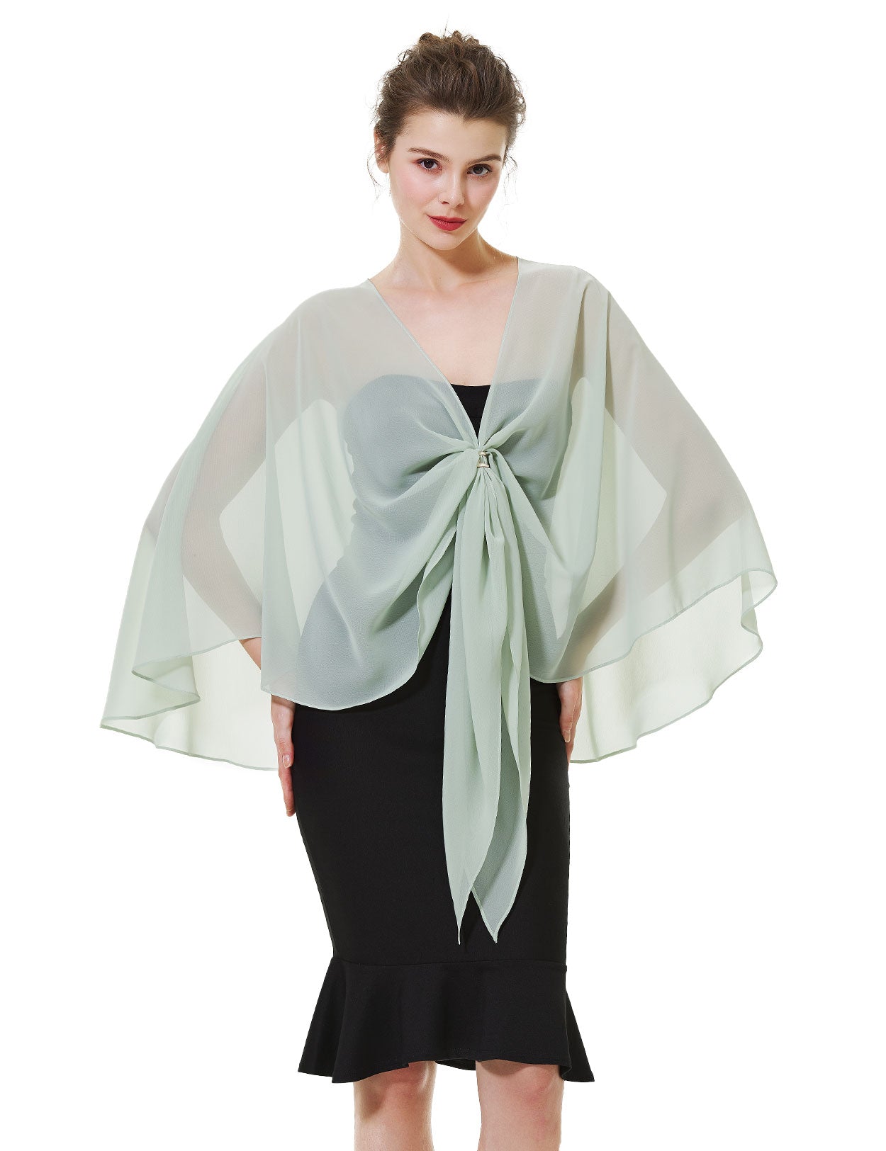 Elegant Chiffon Wedding Shawl for Evening Dresses