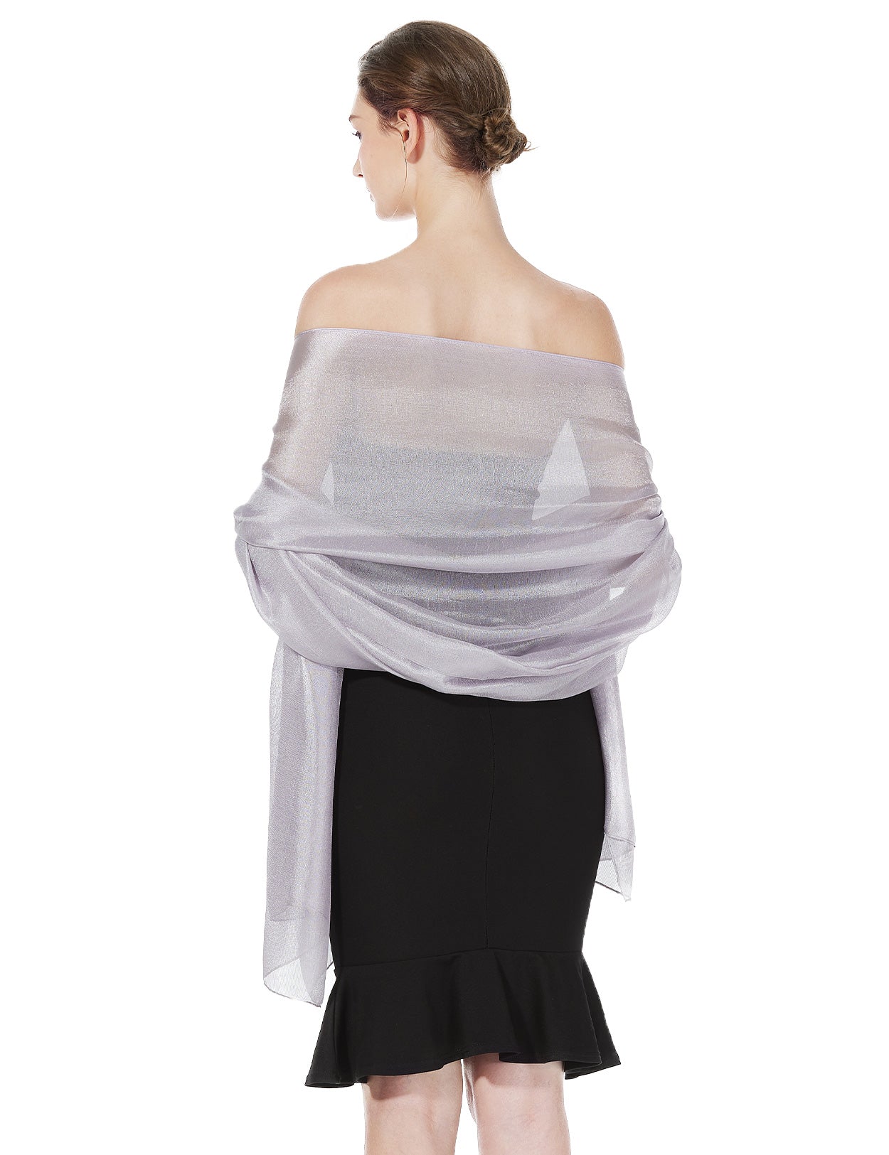 Elegant Silky Scarf for Wedding & Evening Dress, Lightweight Shawl Wrap