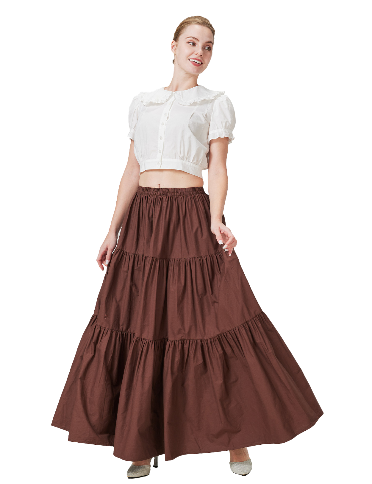 100% Cotton Renaissance Medieval Boho Maxi Skirt for Women