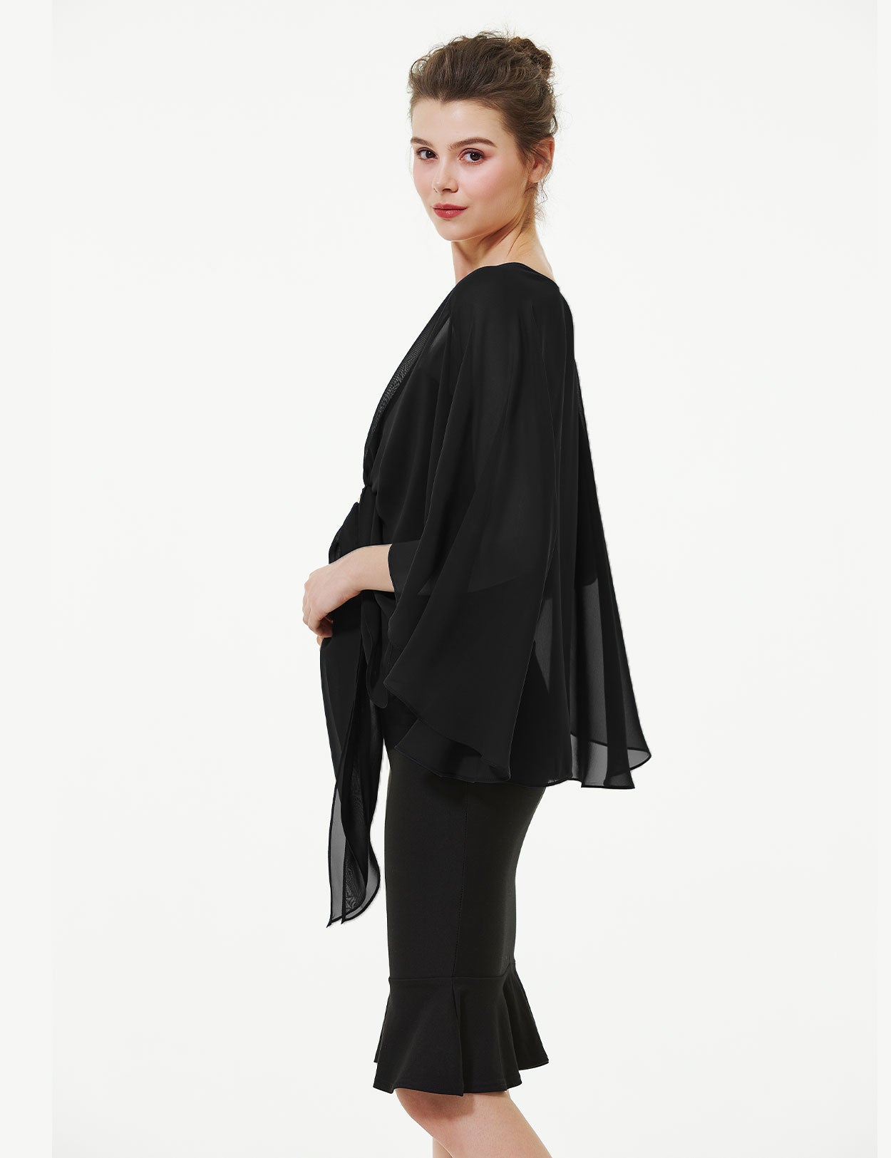 Elegant Chiffon Wedding Shawl for Evening Dresses