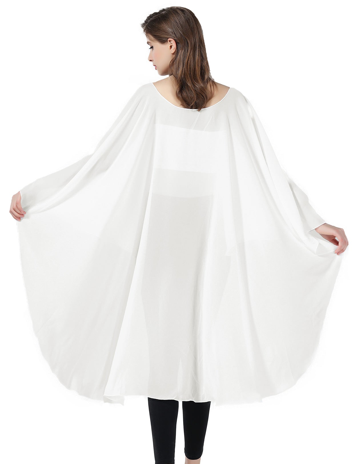 Chiffon High-Low Wedding Bridal Cape Shawl (24 colors)