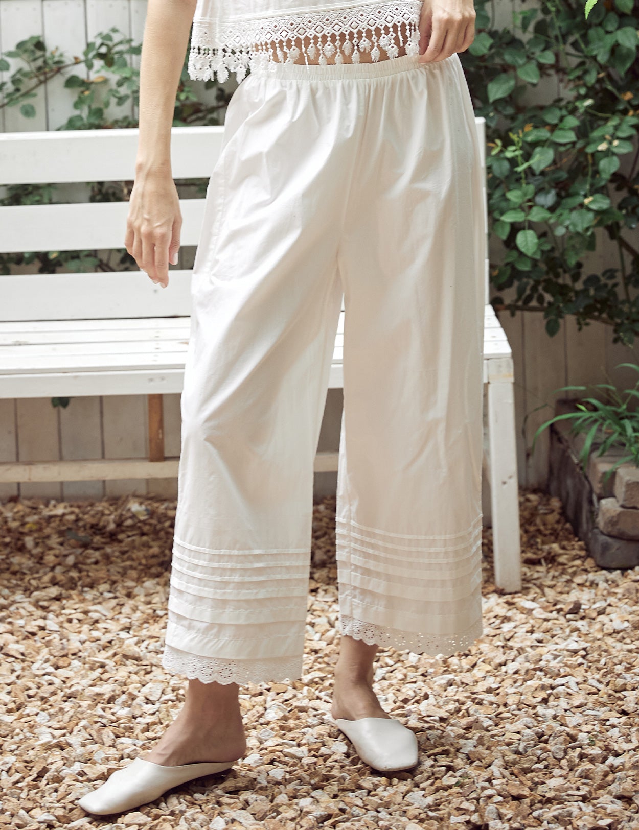 Victorian Cotton Lace Trim Bloomers Pettipants - Underdress Pants