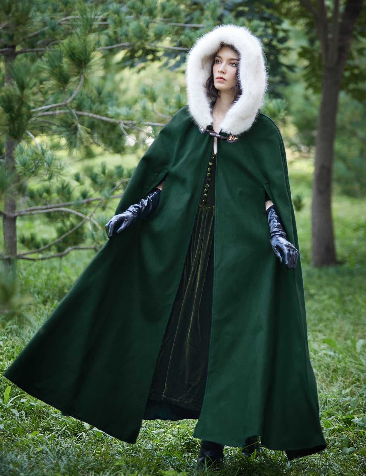 Cape à capuche médiévale pour Castlecore et cosplay gothique