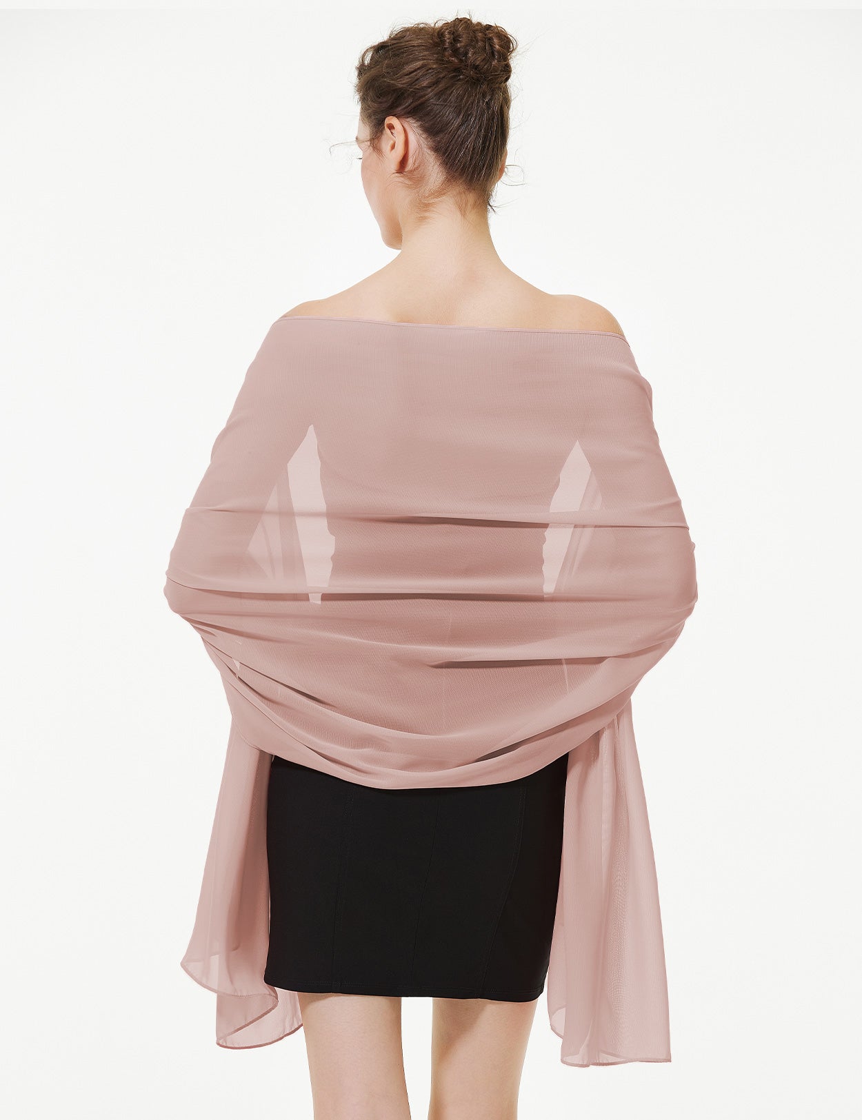 Elegant Chiffon Wedding Shawl for Brides & Evening Dresses (22 Colors)