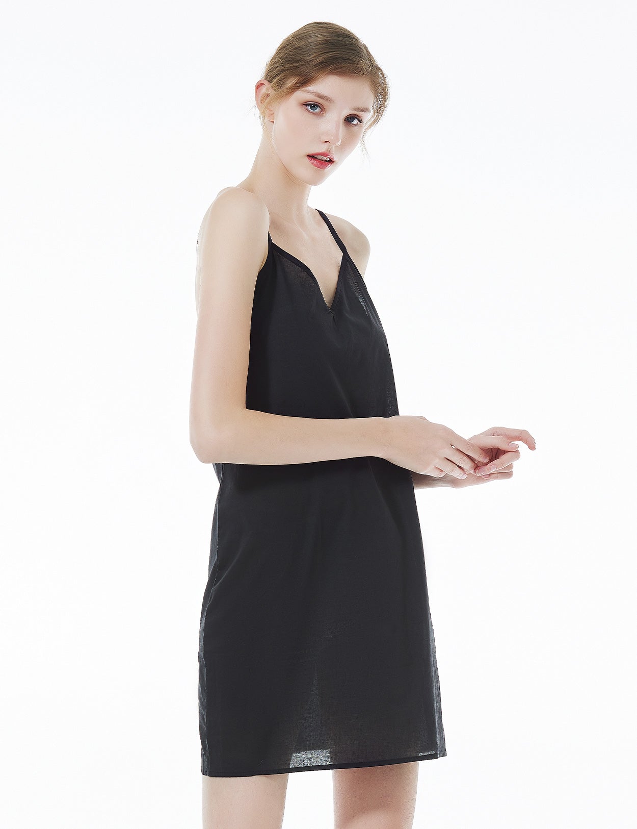 Vestido de Algodão para Mulher com Alças Reguláveis