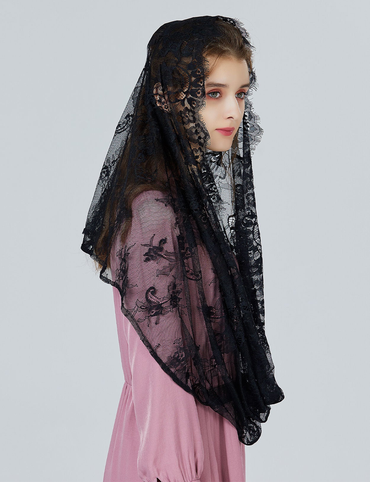 Elegant Mantilla Veil for Church Wedding & Latin Mass Ceremonies