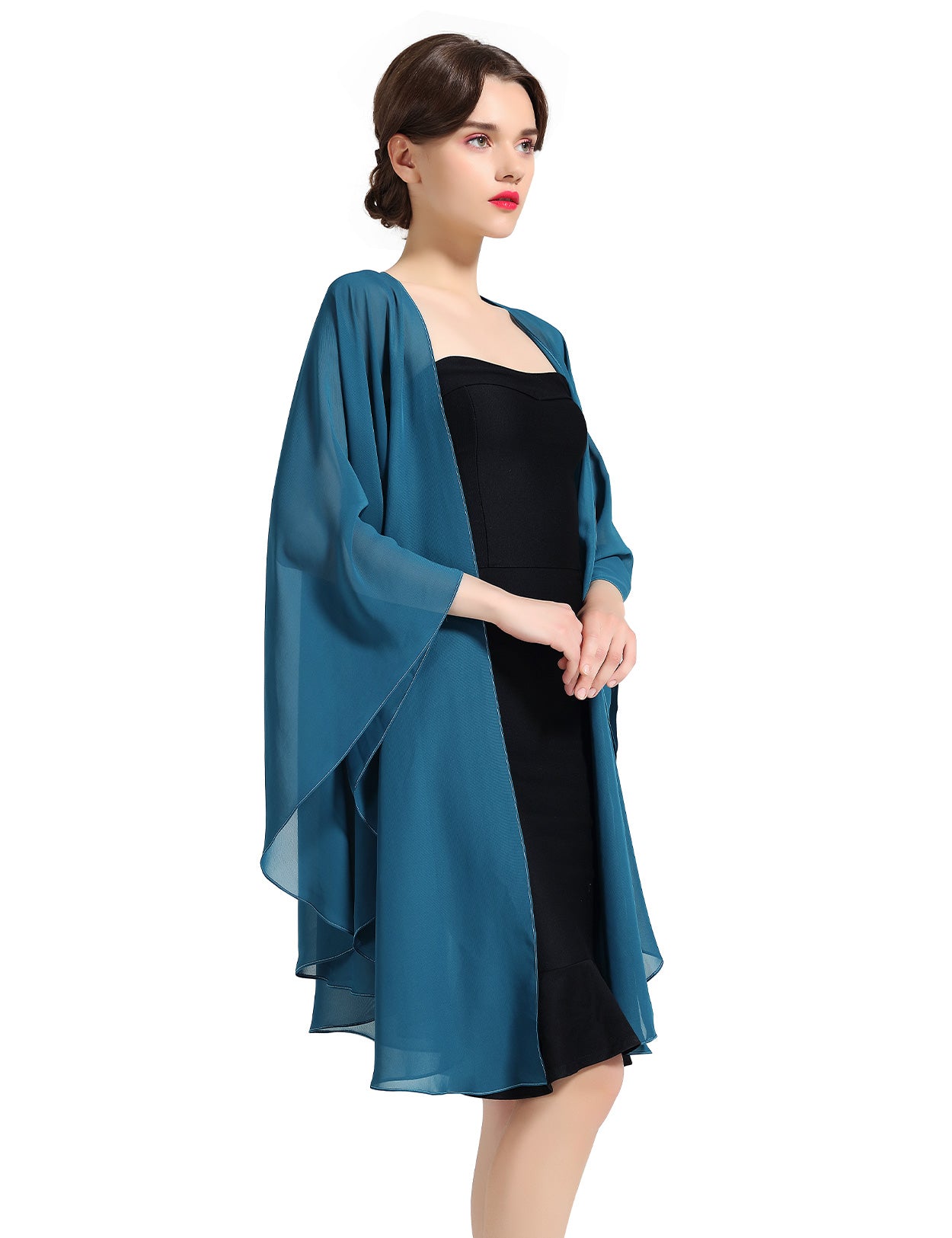 Elegant Chiffon Wedding Shawl - Bridal Evening Scarf Wrap