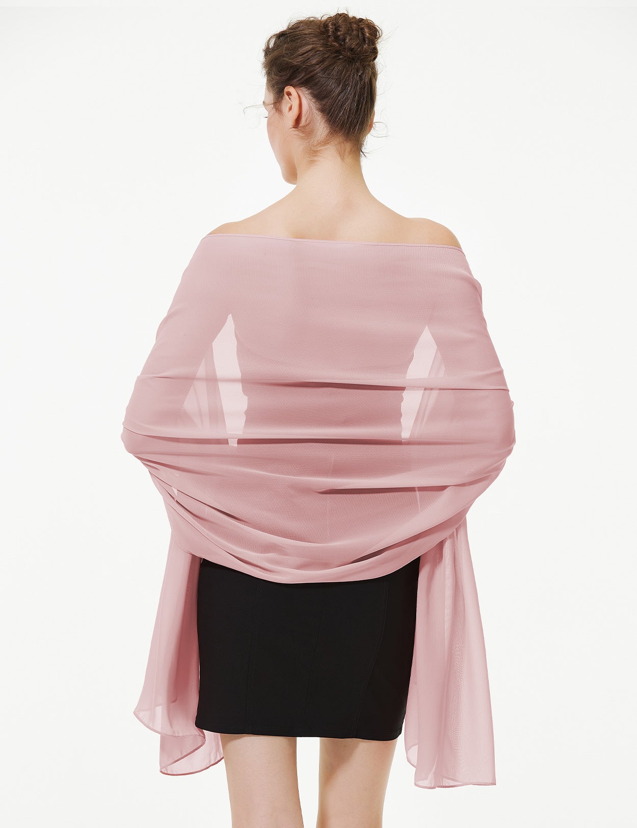 Elegant Chiffon Wedding Shawl for Brides & Evening Dresses (22 Colors)