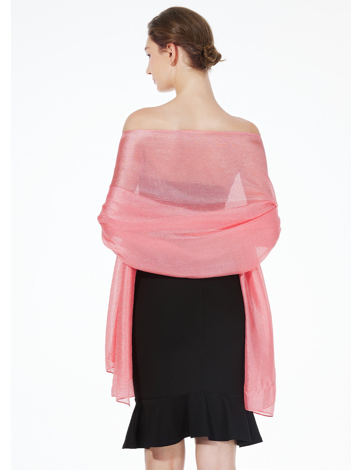 Elegant Silky Scarf for Wedding & Evening Dress, Lightweight Shawl Wrap
