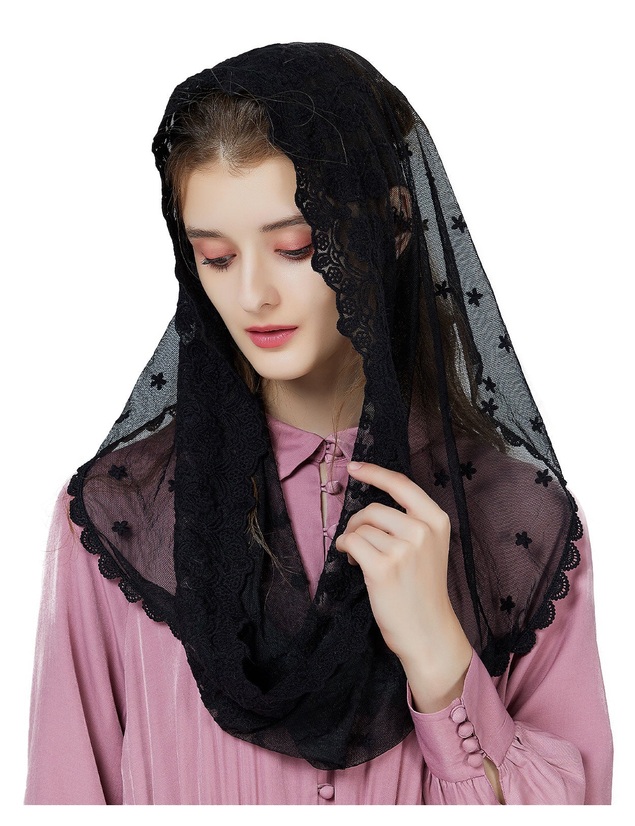 Elegant Catholic Chapel Veil for Church, Wedding & Latin Mass