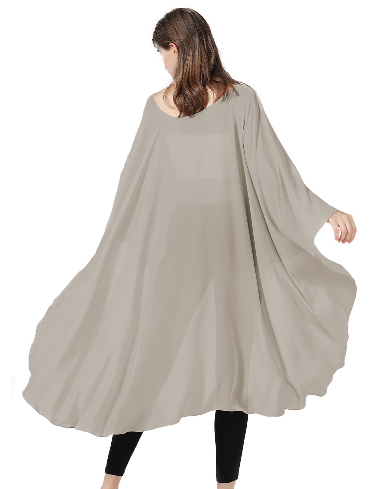 Chiffon High-Low Wedding Bridal Cape Shawl (24 colors)