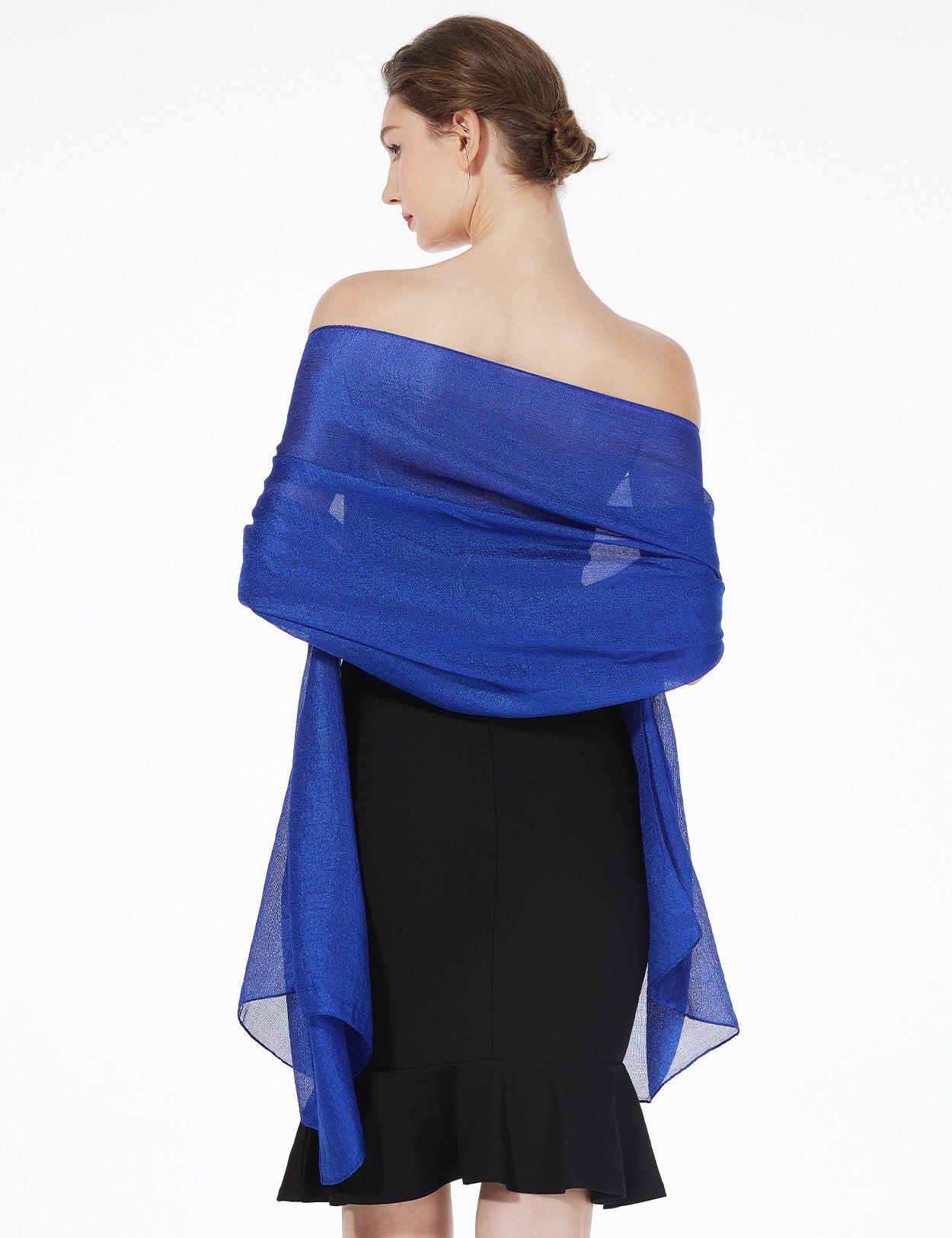 Elegant Silky Scarf for Wedding & Evening Dress, Lightweight Shawl Wrap