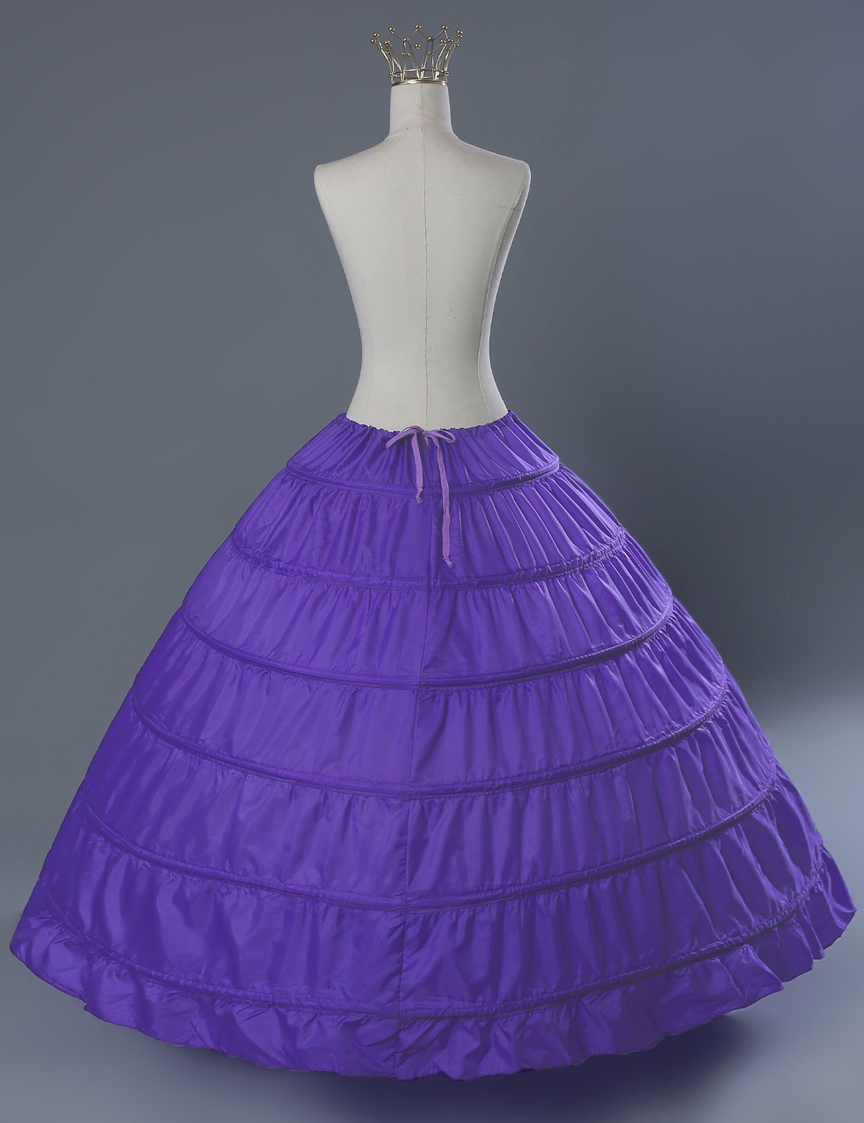 Crinoline trapèze à 6 cerceaux pour robes de mariée longues au sol
