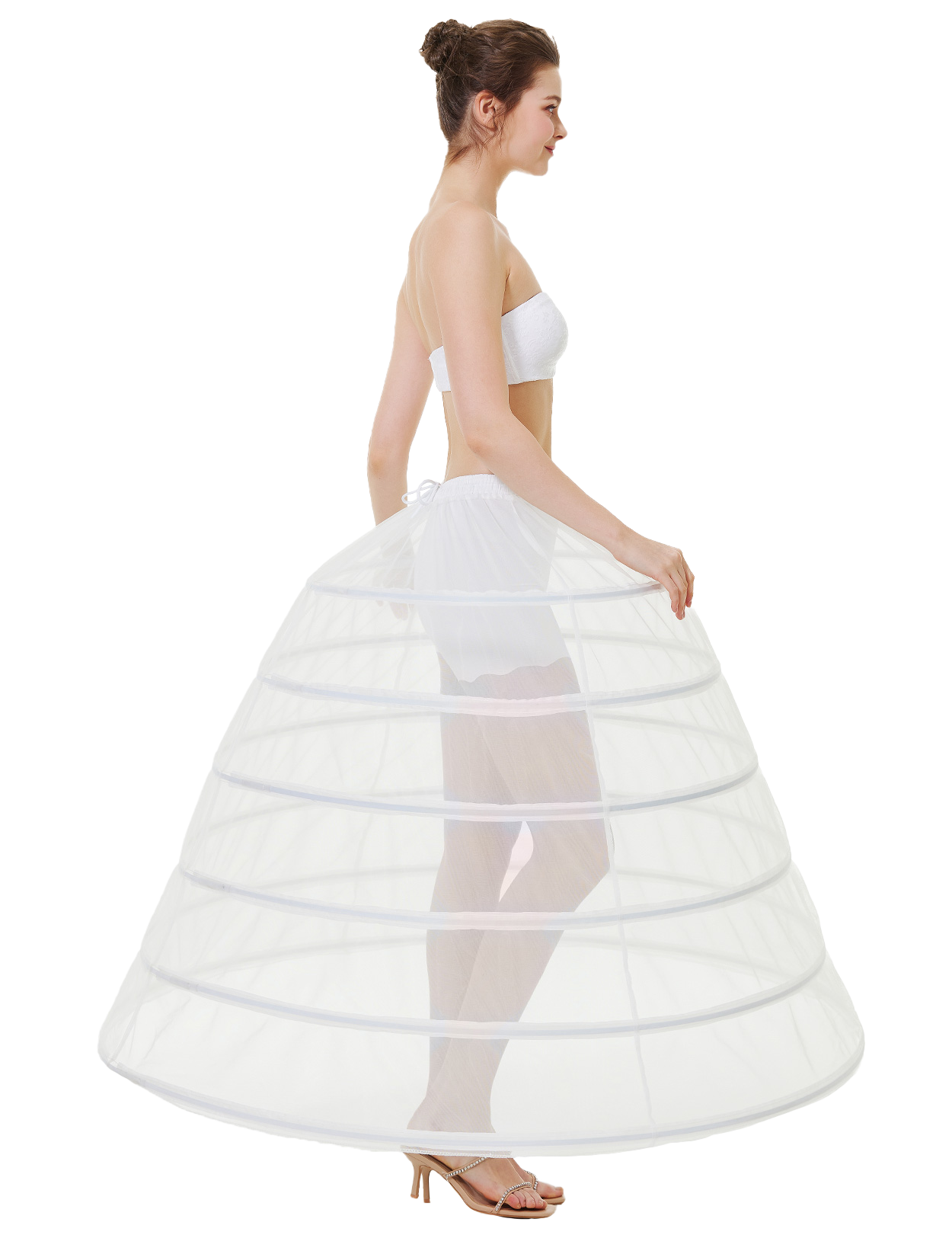 6-Hoop A-Line Floor-Length Bridal Petticoat