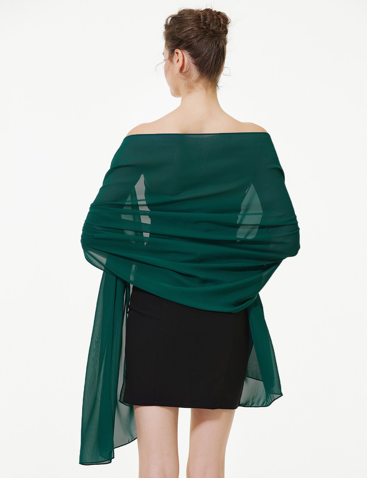 Elegant Chiffon Wedding Shawl for Brides & Evening Dresses (22 Colors)